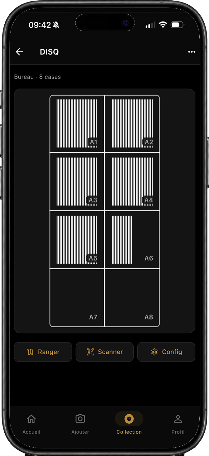 DISQ storage hub screen